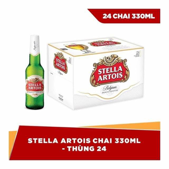 Thùng 24 Chai Bia Stella Artois (330ml / Chai)