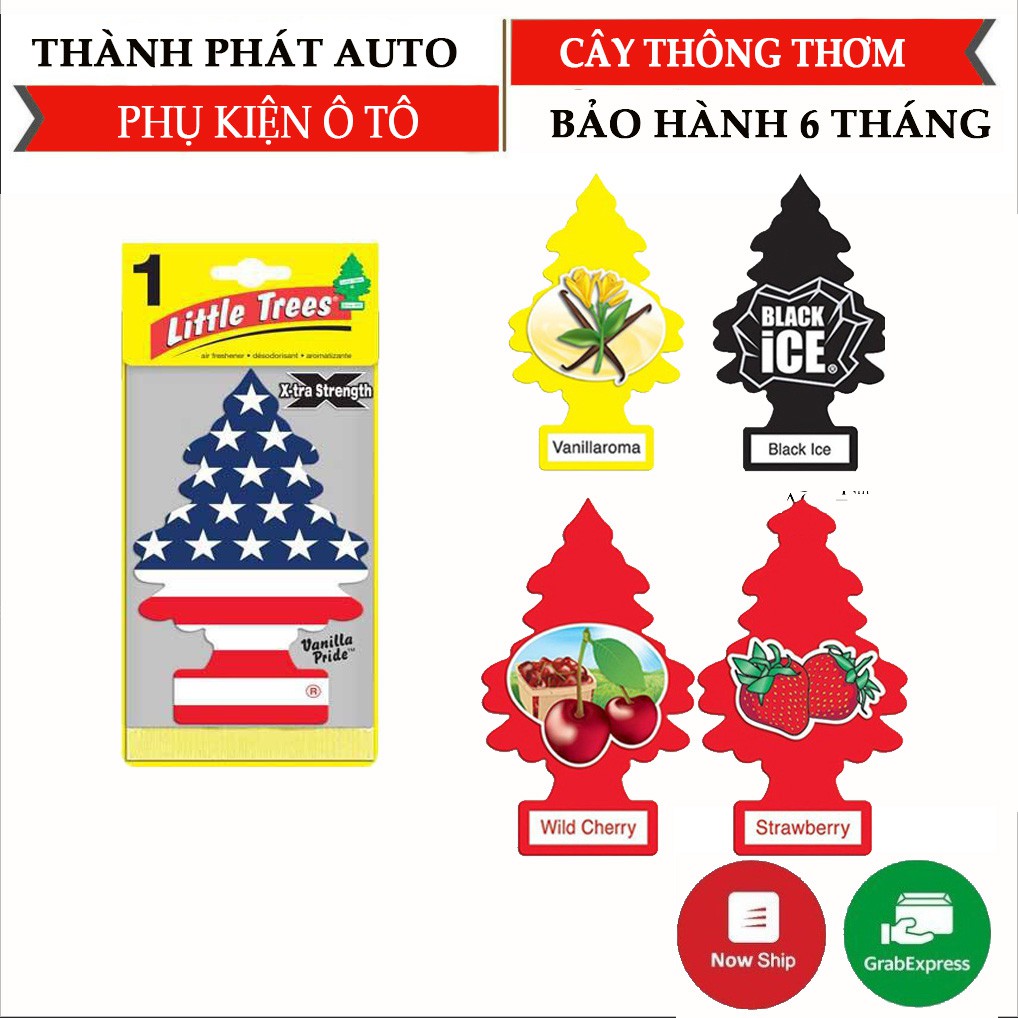 Cây thông thơm,Lá thơm cây thông cờ Mỹ hương Vani loại 1,Lá thơm hình cây thông Little Trees khử mùi ôtô đủ mùi