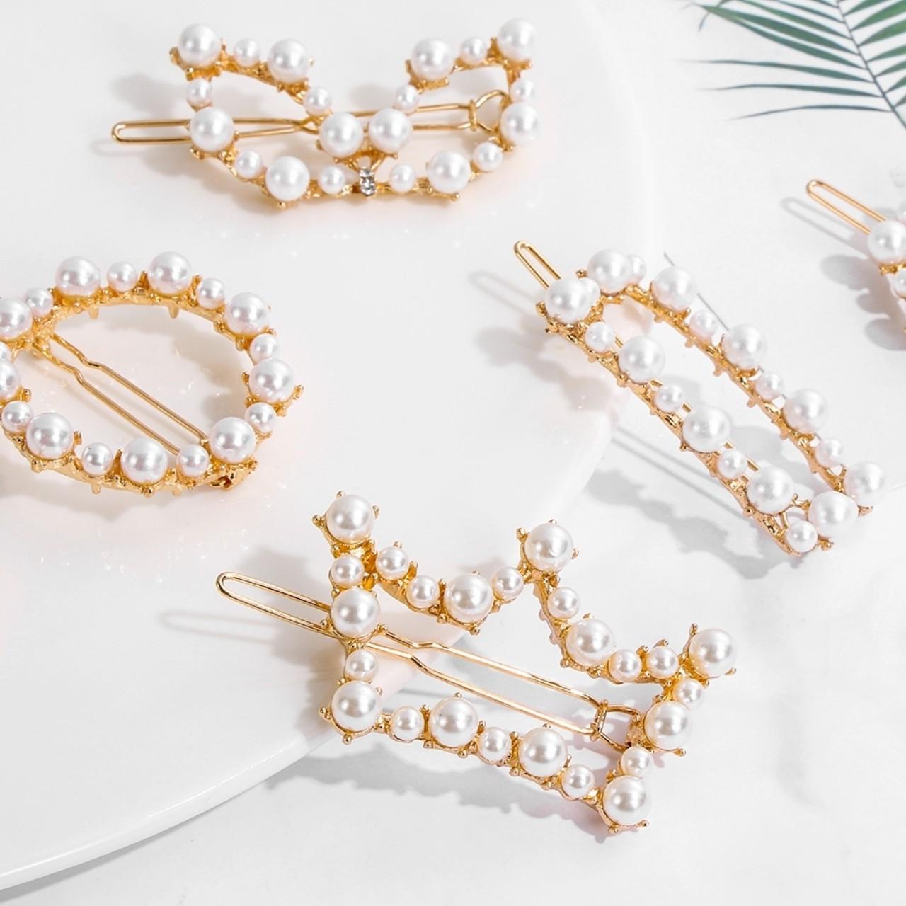 Kẹp tóc - Combo 4 kẹp ngọc trai siêu xinh (SET 4 CÁI)