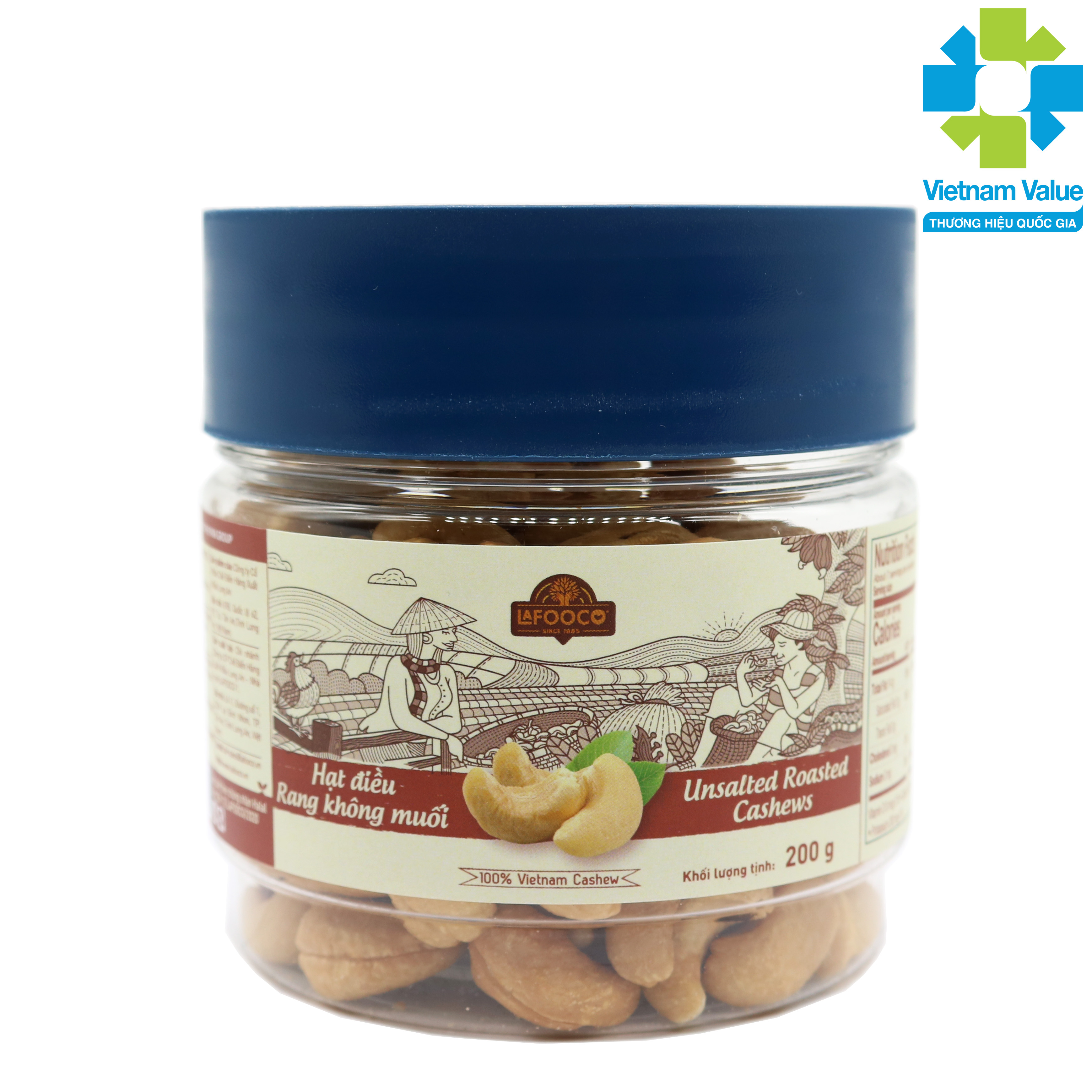 Hạt điều LAFOOCO Rang Không muối hủ 200g
