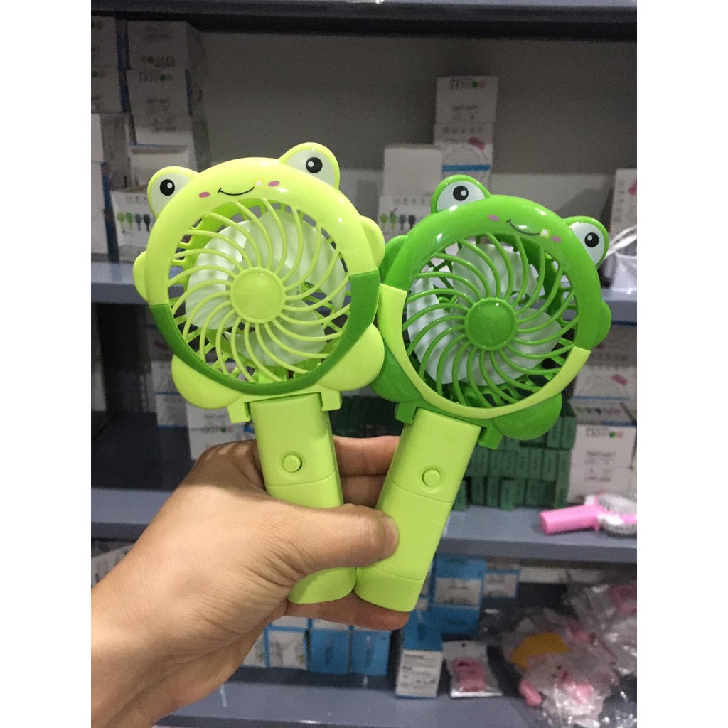 Quạt mini cầm tay hình thú, quạt tích điện cầm tay mini, quat gập tích điện