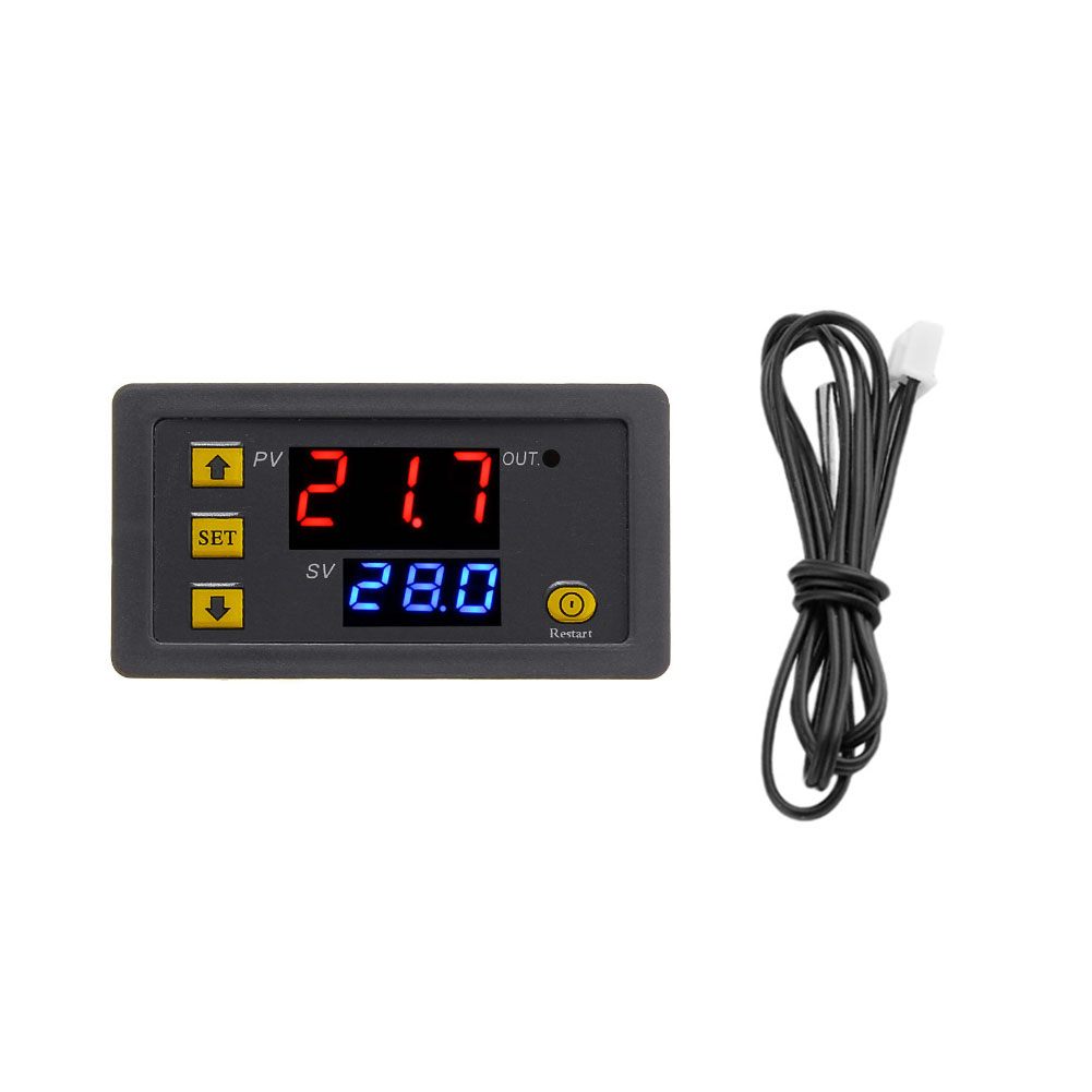 W3230 DC 12V AC 20A LED Digital Temperature Controller With Heating Cooling Control Switch Sensor Mete