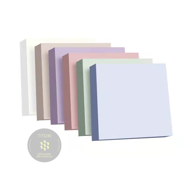 Tập 100tờ giấy note ghi chú dày mịn Stick Note PAD 5 màu, KT: màu giao Ngẫu nhiên