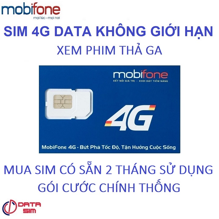 [HCM]Sim 4G mobifone tỷ GB có sẵn 2 tháng sử dụng