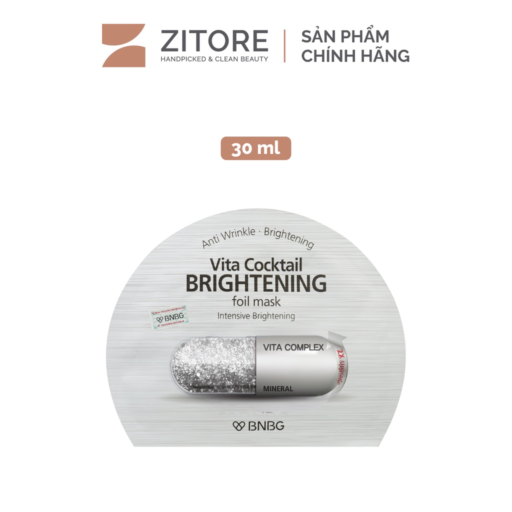 Mặt Nạ BNBG Vita Complex Dưỡng Sáng Da, Mờ Thâm Nám 30ML