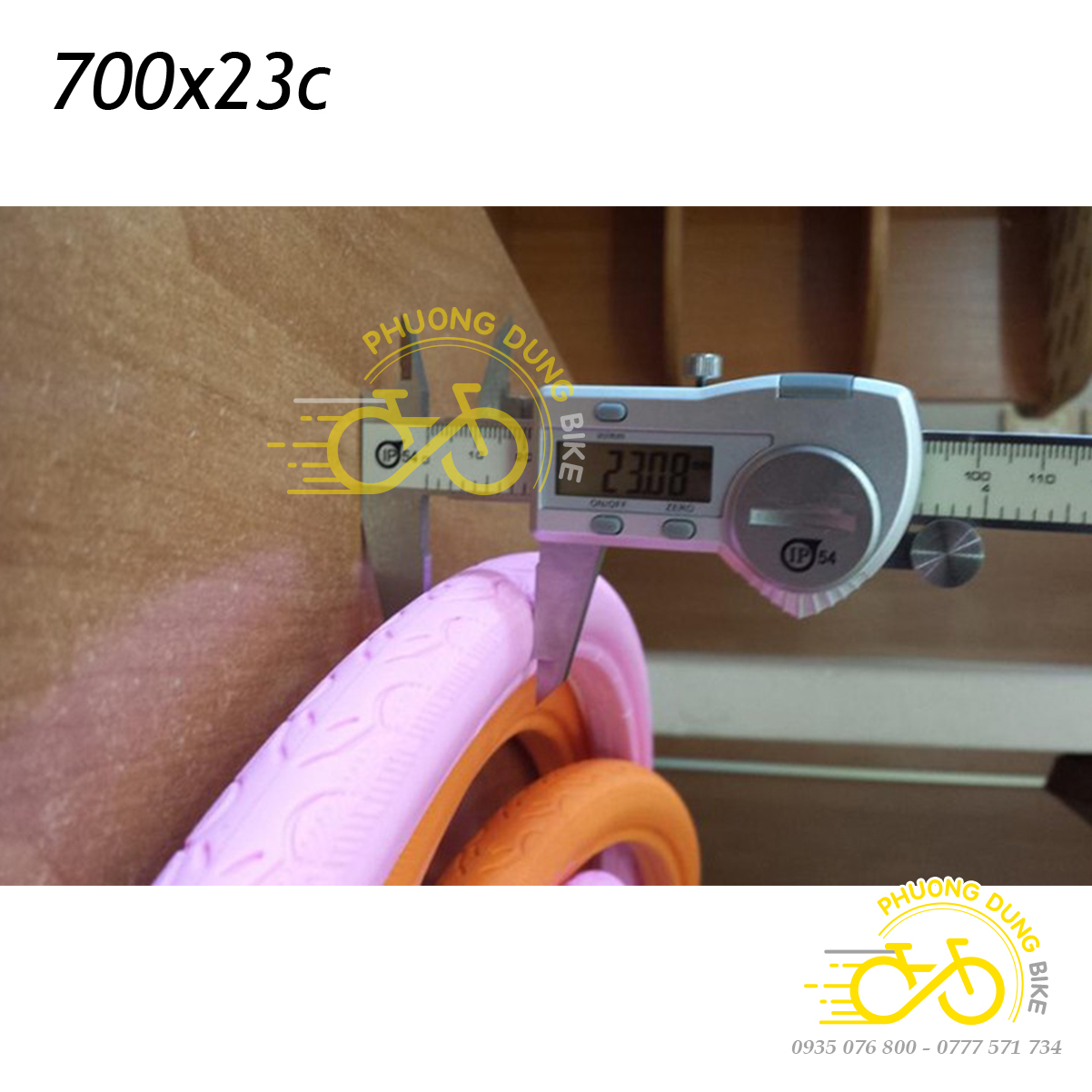 Lốp (Vỏ) đặc không săm xe đạp Fixed Gear Single Speed 700x23C (23-622) - 1 Cái