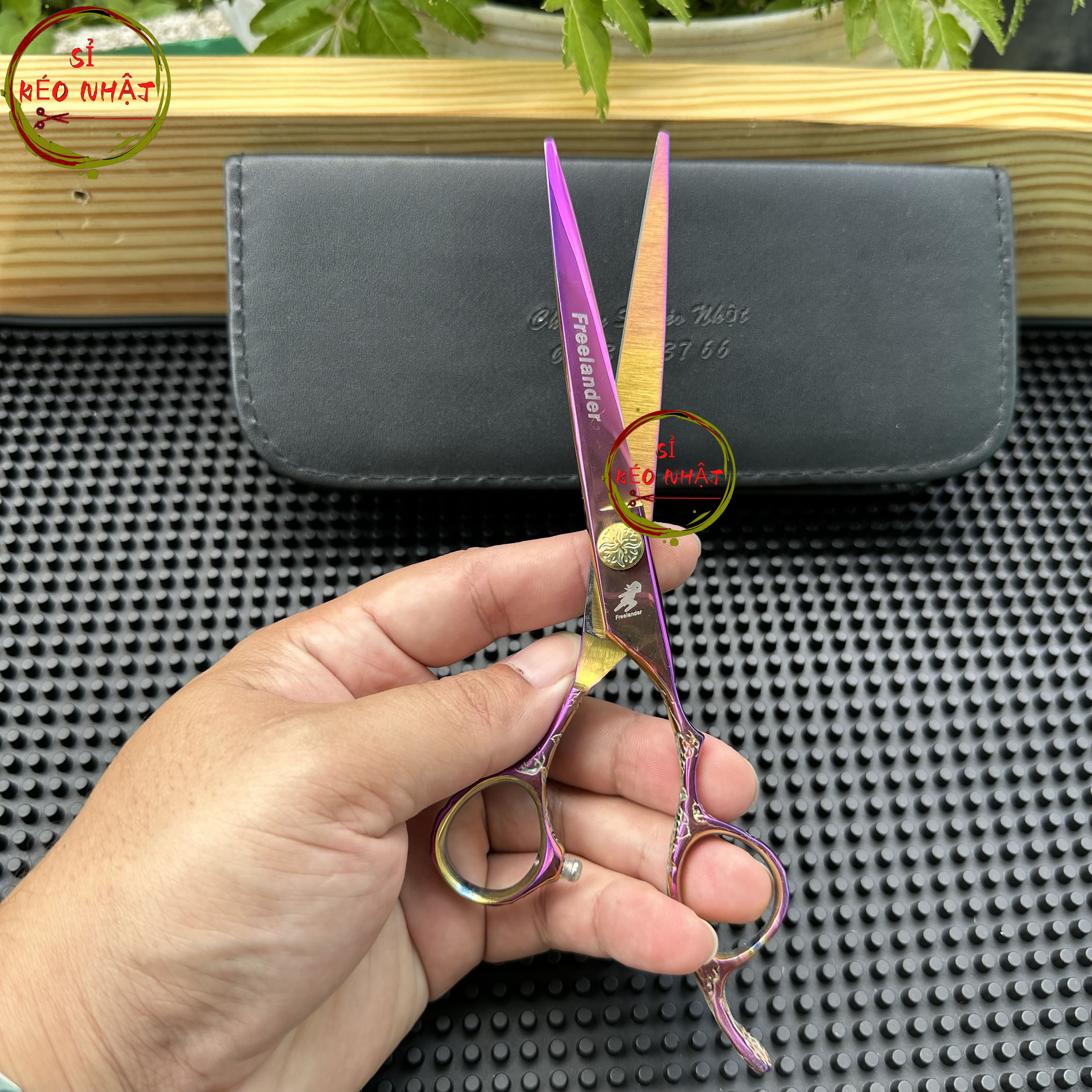 Kéo cắt tóc PHẠM GIA FREELANDER 7inch Nhật Bản cao cấp [Tặng kèm bao da bảo vệ]