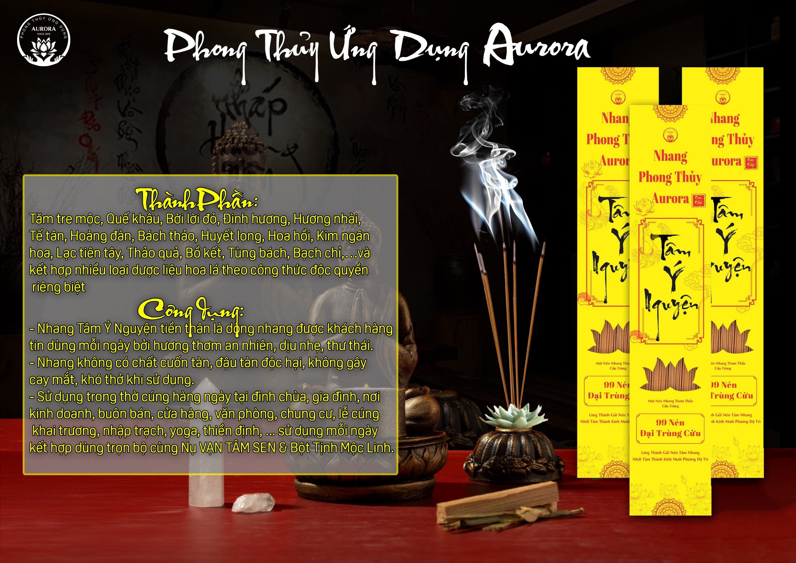 Nhang Sạch Tâm Ý Nguyện -100% Không Hoá Chất