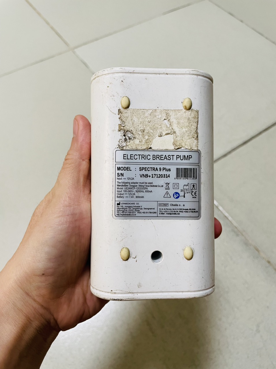 Máy hút sữa Spectra 9 plus đã qua sử dụng