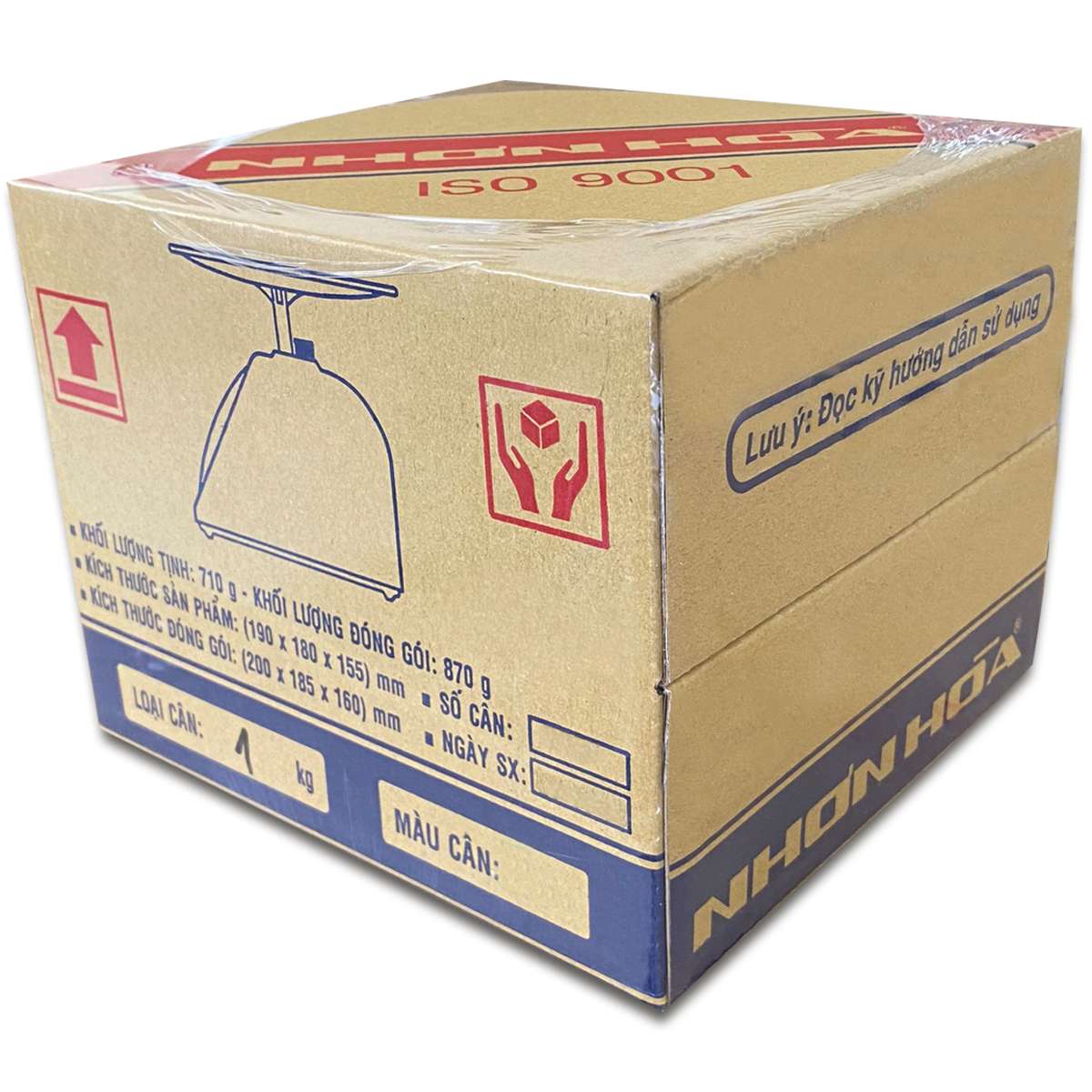 Cân nhựa Nhơn Hòa 1 kg (mặt số tròn)