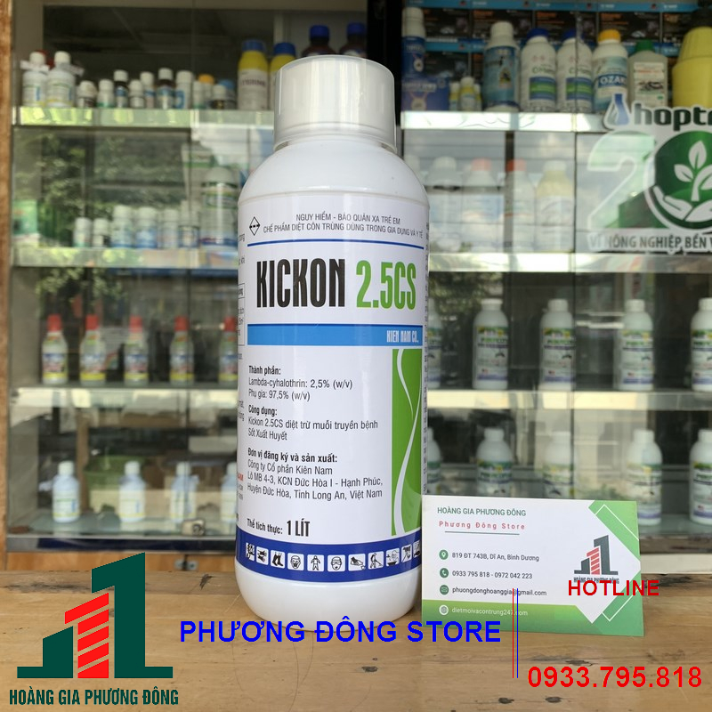 Thuốc diệt muỗi và côn trùng Kickon 2.5CS ( chai 1 lít )