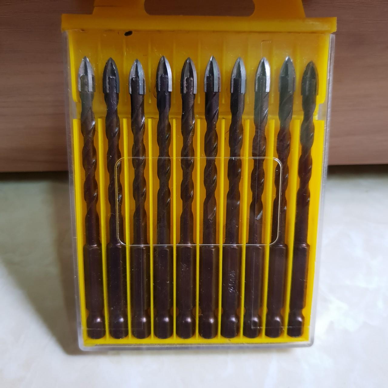 Mũi Khoan Gạch Men đa năng phi 6 dài xoăn đen