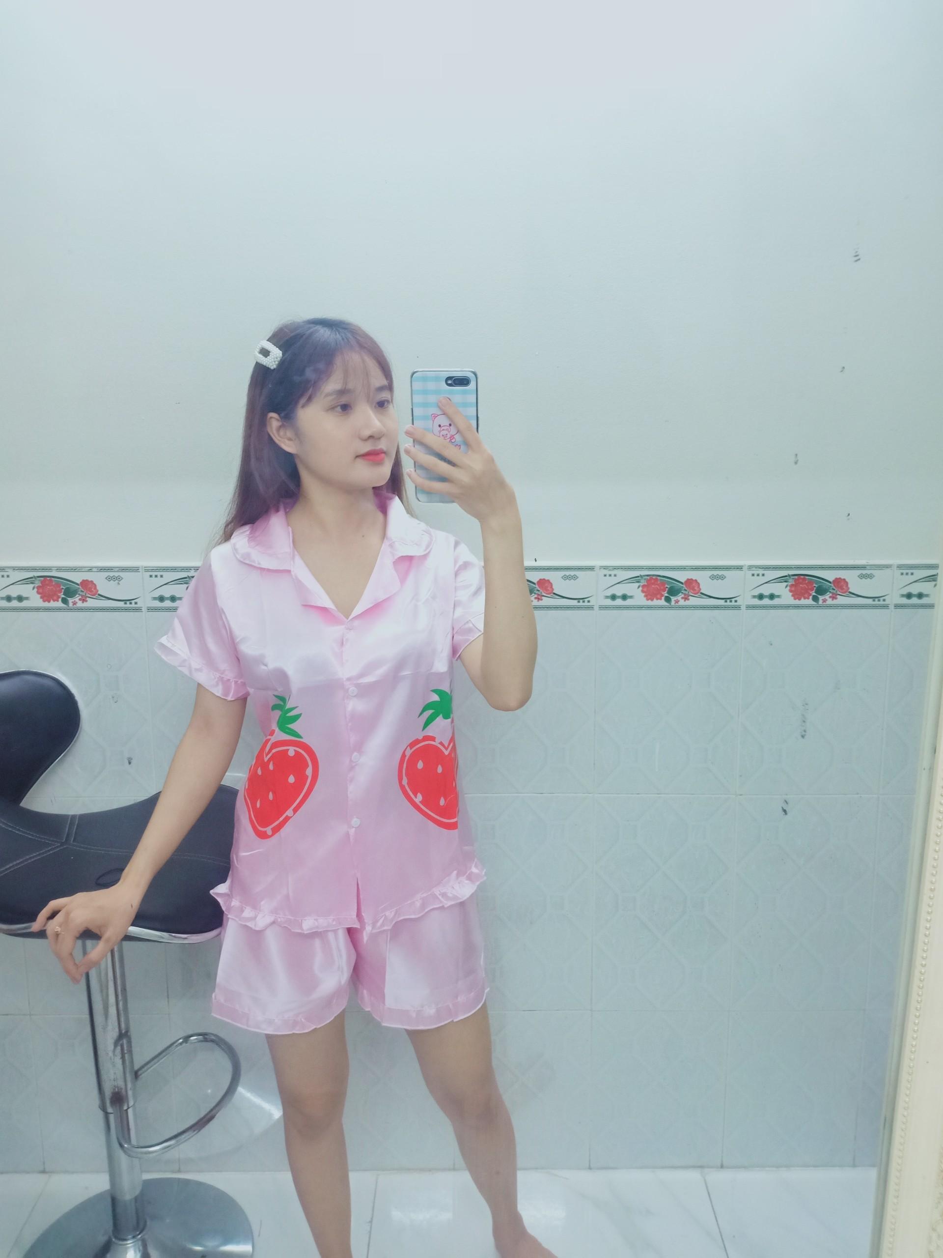 SÉT BỘ PIJAMA MẶC NHÀ CỰC XINH CUTE . CHẤT KATE LỤA . pizama.