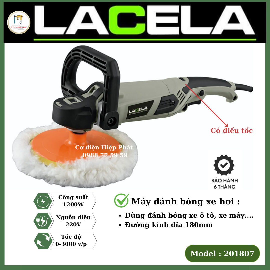Máy đánh bóng xe hơi LACELA 201807