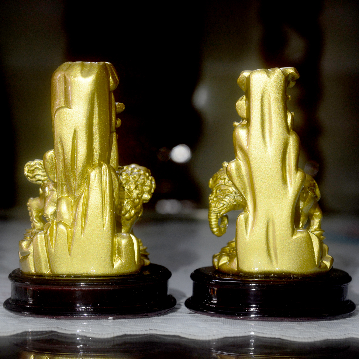 [HCM]Bộ tượng Bồ Tát Văn Thù-Phổ Hiền đứng cao 11cm