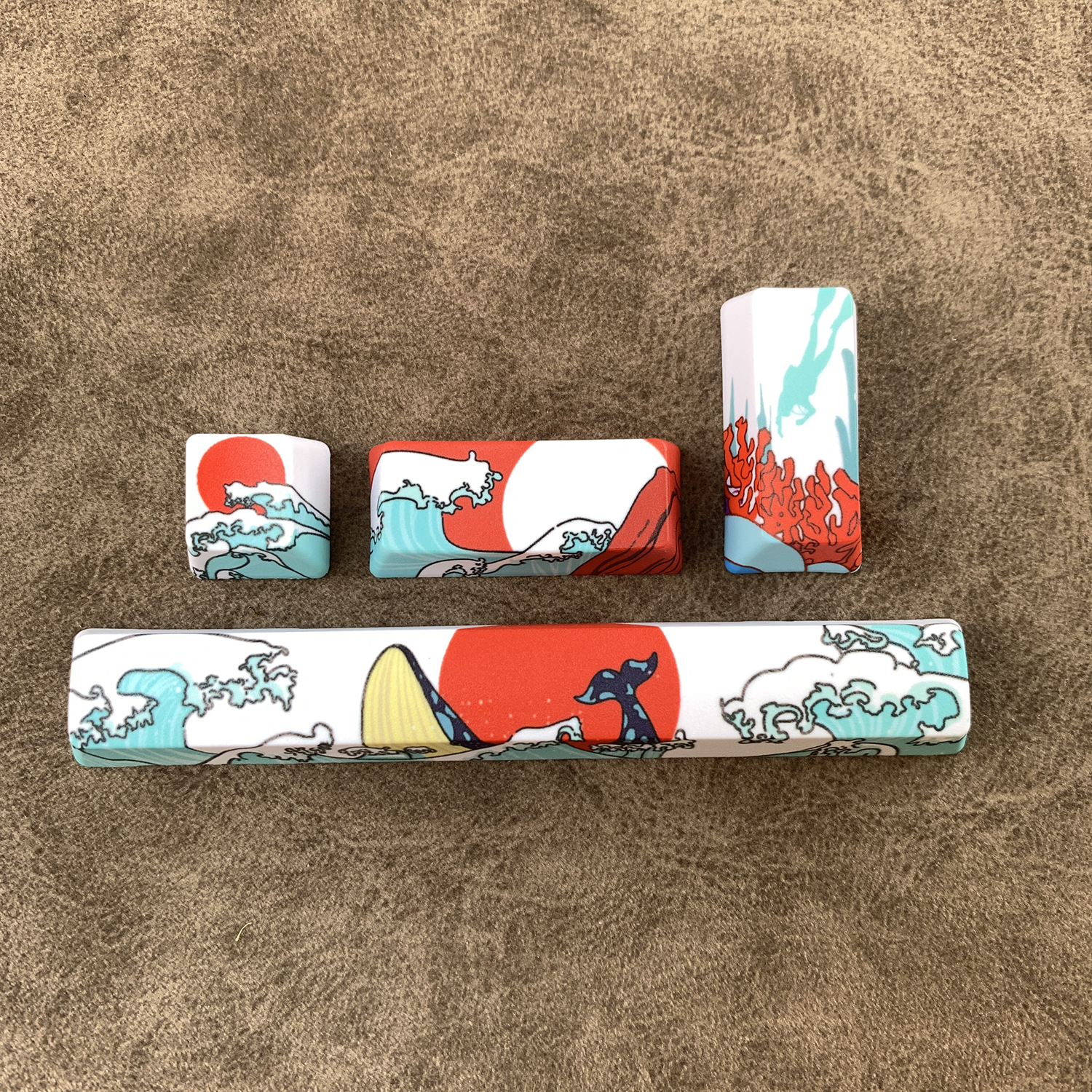 Bộ Keycap 4 Nút PBT in Dye-sub 5 mặt cực đẹp