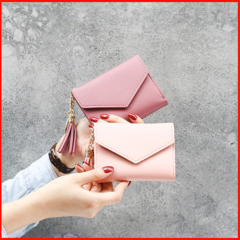Ví nữ mini cao cấp ngắn cute ví nữ đựng tiền gập 3 nhỏ gọn bỏ túi thời trang TS001