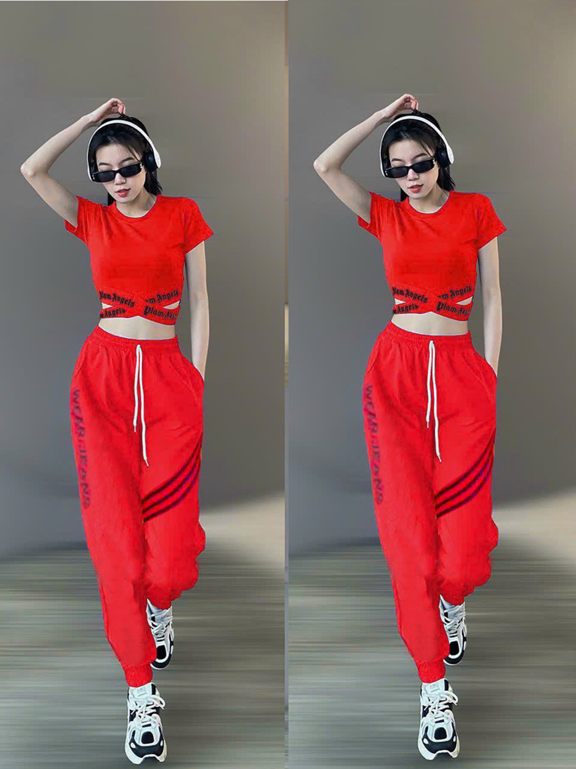 bộ thể thao nữ, QUẦN CHẤT GIÓ,ÁO CHẤT THUN LẠNH THỂ THAO
