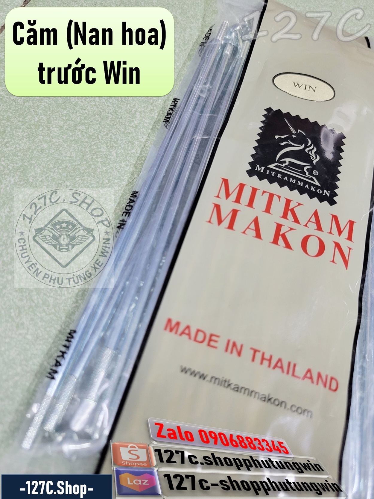 [HCM] Căm / Nan hoa trước + sau Win 100 Win 125 (Nhập khẩu Thái Lan)