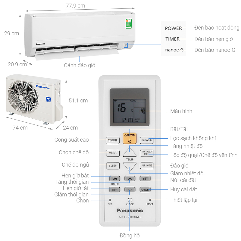 Máy lạnh Panasonic 1 HP N9WKH-8M