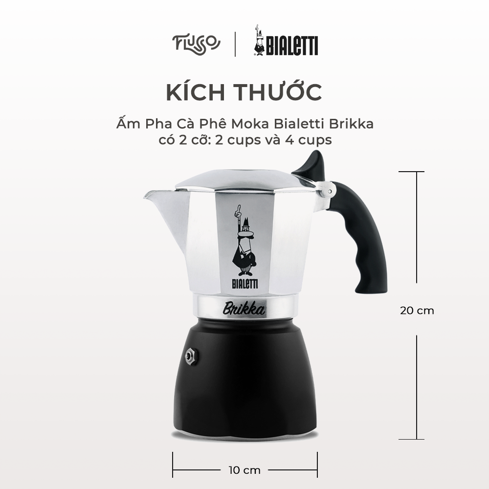 Ấm Bialetti Brikka Phiên Bản 2020 - Ấm pha cà phê espresso