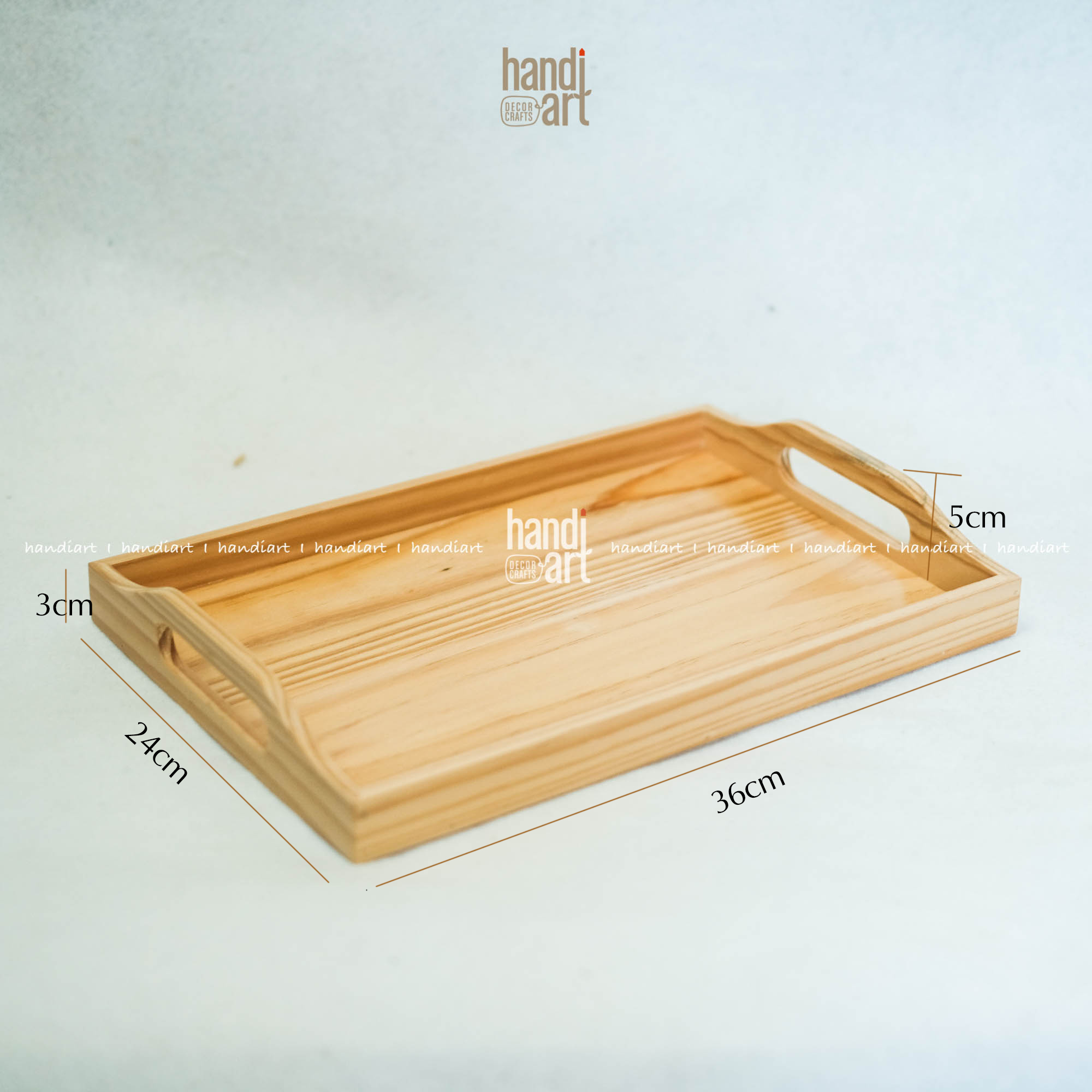 Khay gỗ tay nắm đựng đồ