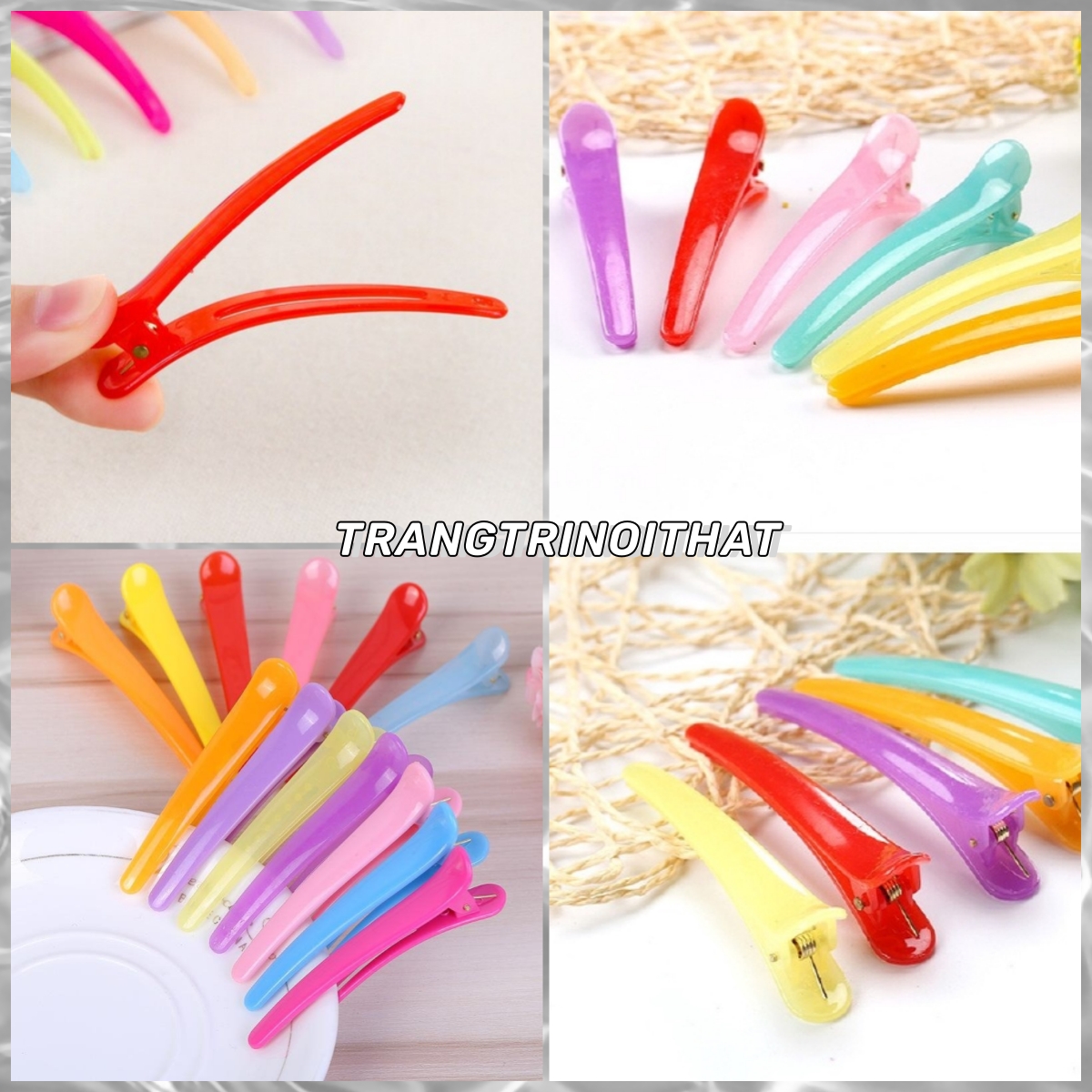 Kẹp tóc mái ,cặp bấm mái nữ đẹp vintage Hàn Quốc màu trơn QT429