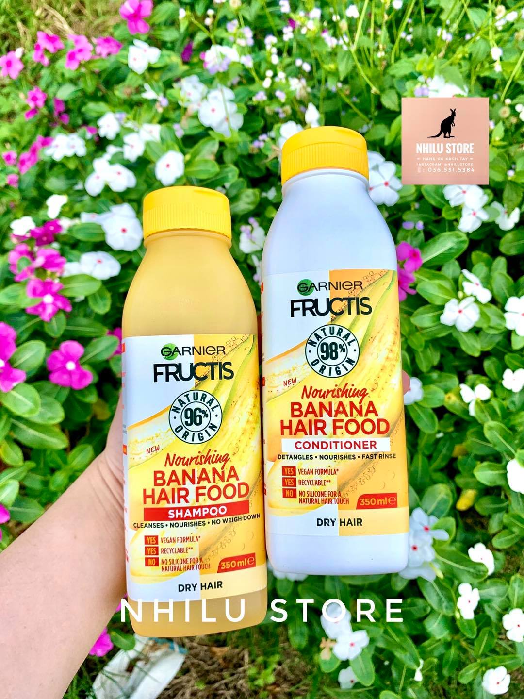 Bộ Đôi Gội và Xả Garnier Chuối