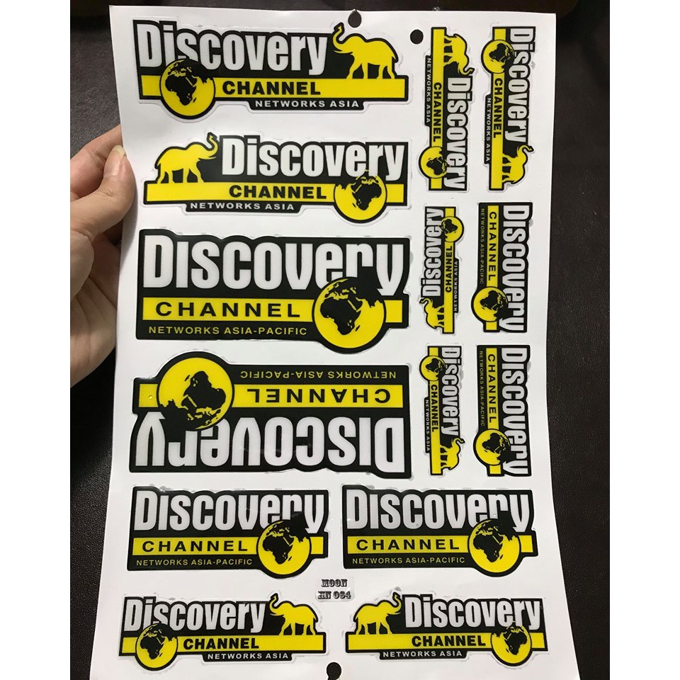 Ddxm-v12-33 tem nổi discovery, decal trang trí xe, tem dán xe máy, stick nổi