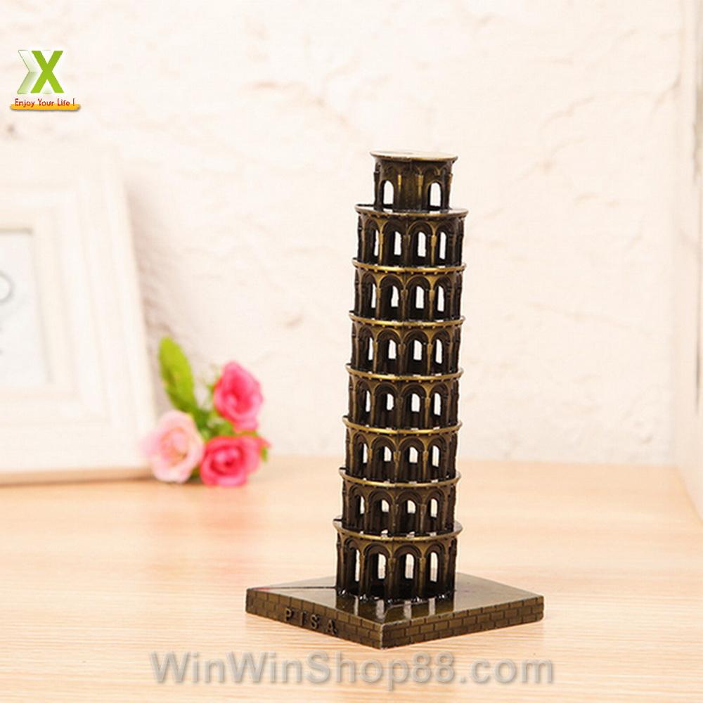 Mô hình tháp nghiêng Pisa cao 18 cm (Màu vàng rêu)