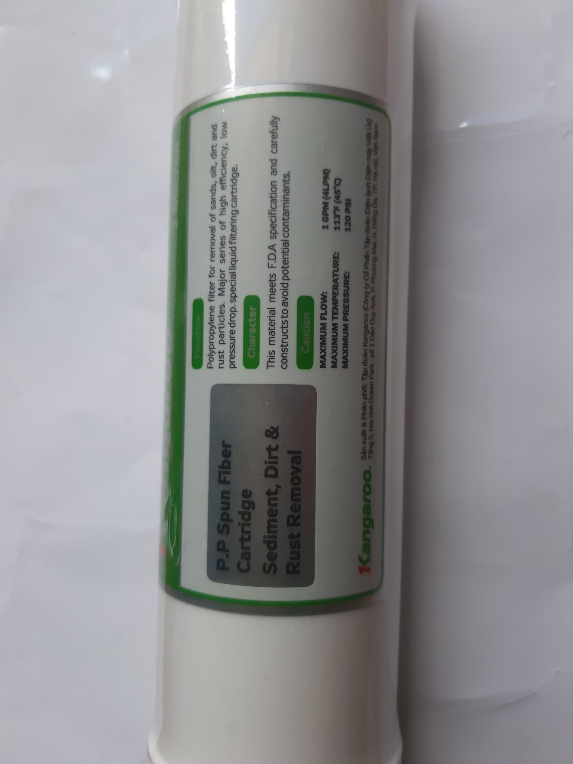 LÕI LỌC 123 MÁY LỌC NƯỚC NÓNG LANH HYDROGEN 100HKLÕI LỌC.MÁY NÓNG LẠNH KANGAROO 10A4