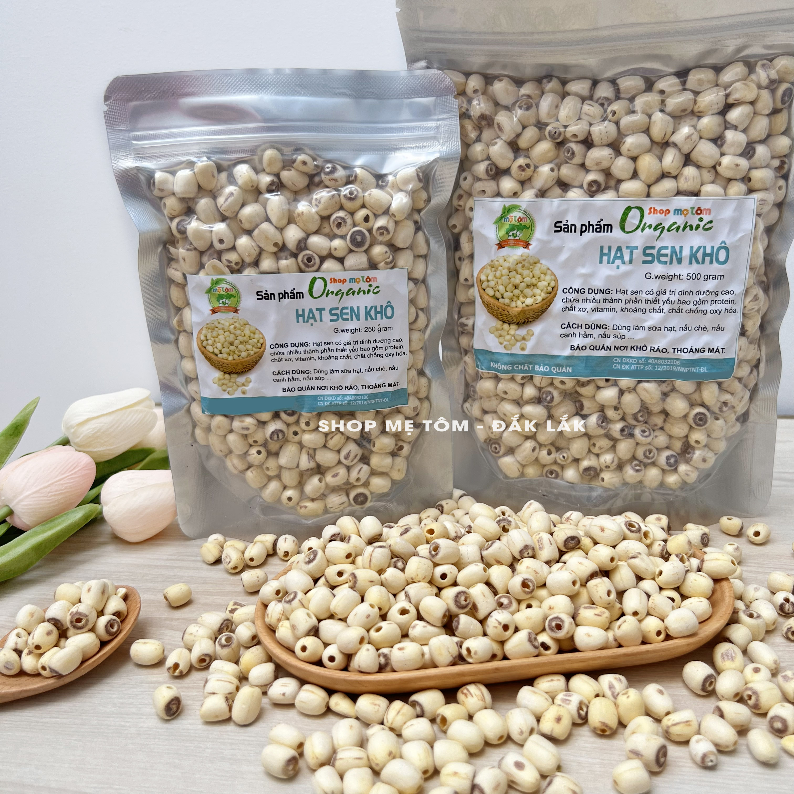 HẠT SEN KHÔ NGON CHUẨN BÙI SHOP MẸ TÔM