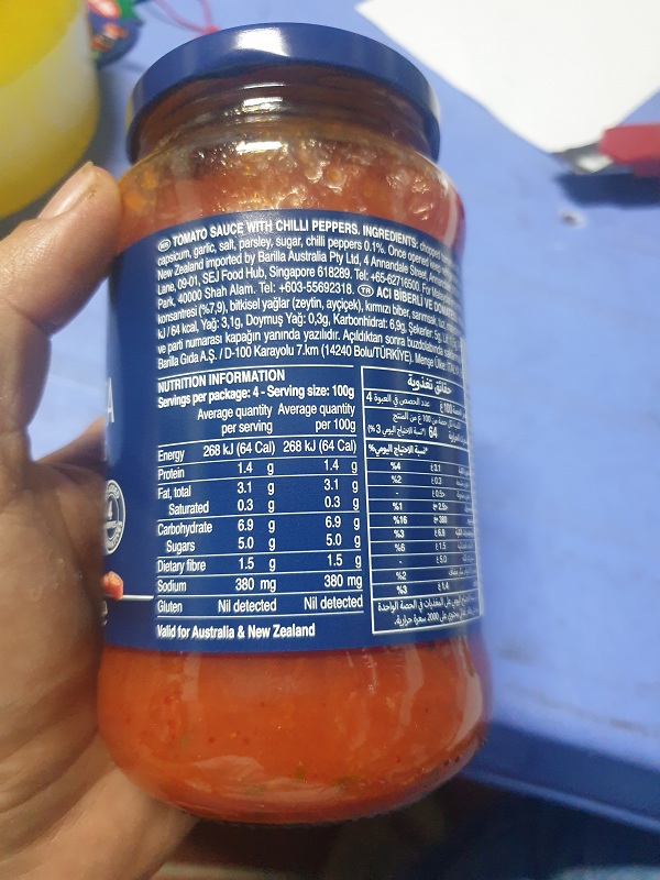 SỐT CÀ CHUA VỊ ỚT BARILLA ARRABBIATA 400G