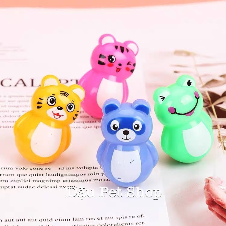 Lật đật mini dễ thương đồ chơi chó mèo
