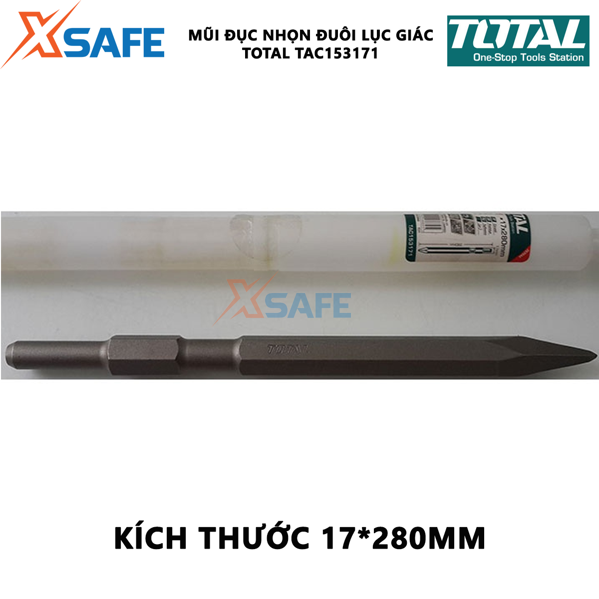Chisel tip pointed tail hexagonal total TAC153171 | chisel tip pointed size 17x280mm, pointed, độ durable, heat-resistant [xsafe] [xsafe]