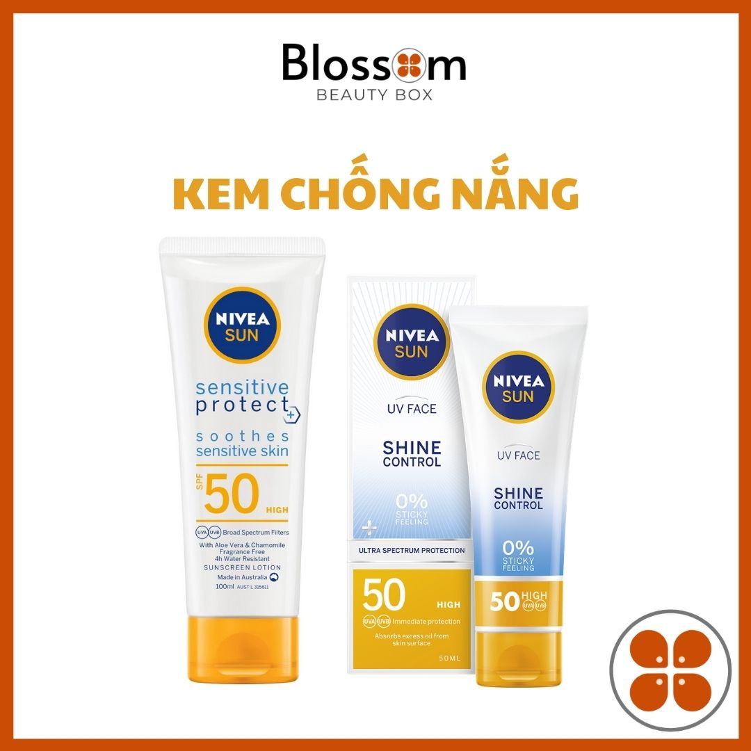 [Blossom] Kem chống nắng NIVEA Shine Control/ Soothes Sensitive