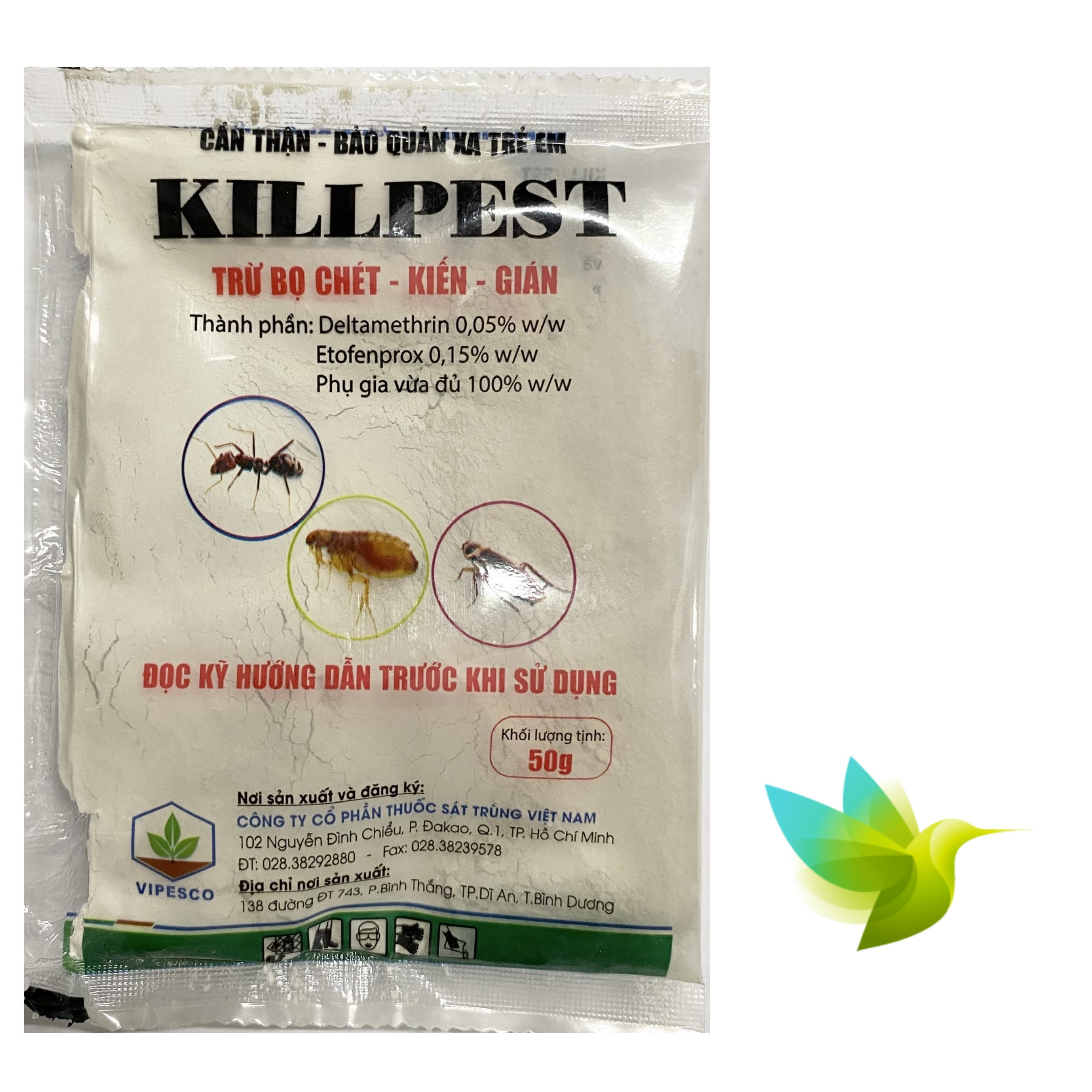 Killpest - trừ bọ chét, kiến, gián - #074b# 50g