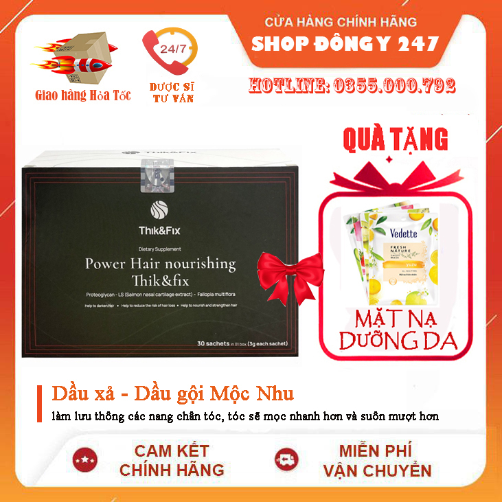 ✅ Bộ sản phẩm THIK&FIX - Hỗ trợ bổ huyết, hỗ trợ làm đen tóc, hỗ trợ nuôi dưỡng tóc chắc khỏe