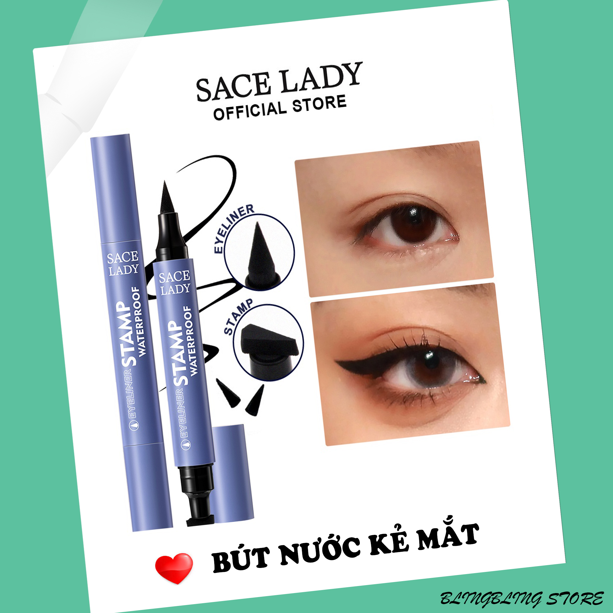 Bút kẻ mắt sace lady, bút nước kẻ mắt, eyeliner, bút chì kẻ mắt, bút kẻ mắt nước, kẻ mắt sl359