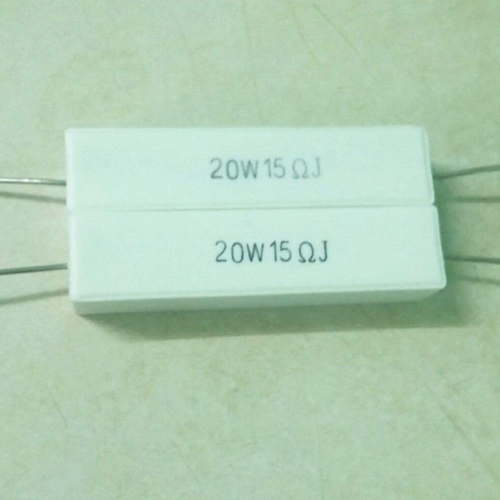 Điện trở sứ 20W15OHM 10 cái.