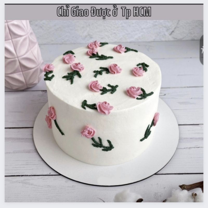 [ Hỏa tốc 2-3h Tp HCM ] Bánh Kem Mini (Bento Cake) - Decor Nhánh Hoa