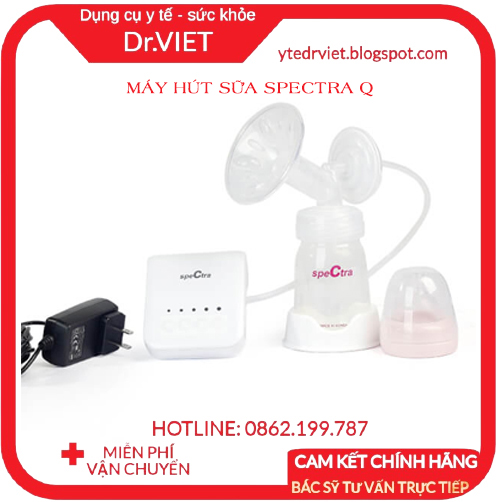 Vacuum milk spectra Q has compact design in palm handy when bearing suction milk at home and when carrying go to work in the primaries. Suction smoothly, low noise, easy to adjust, diversity in the use of power as power