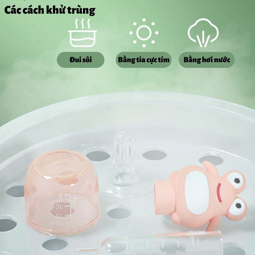 Dụng cụ cho bé uống thuốc có vạch chia hình ếch Ankids