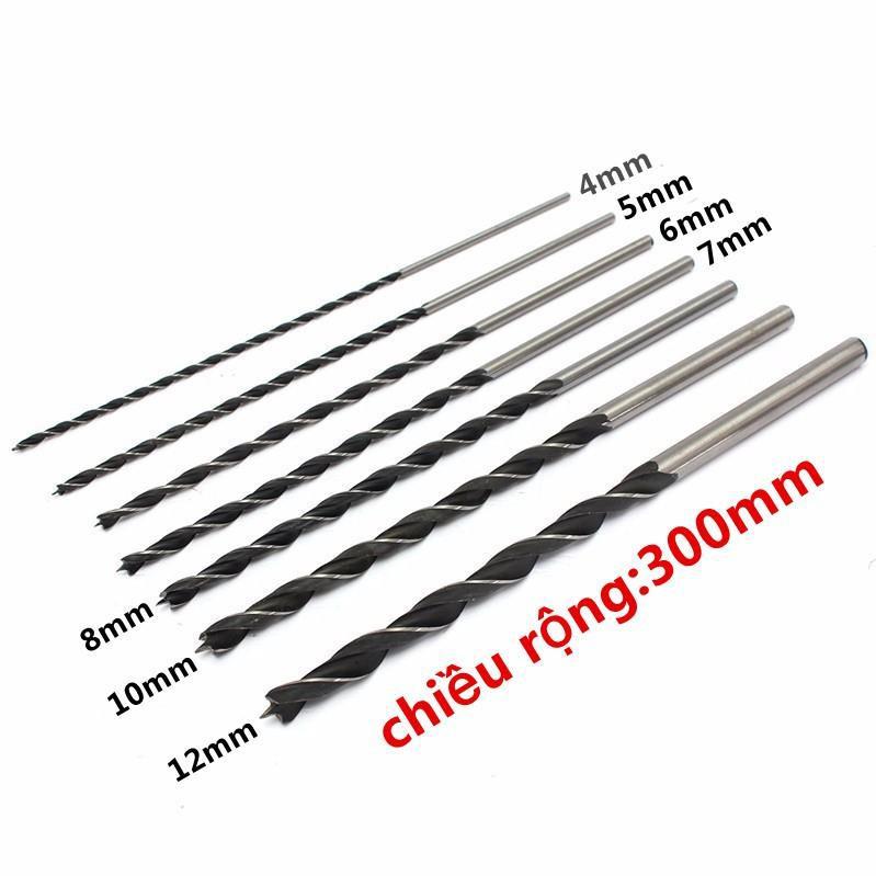 Bộ 7 mũi khoan gỗ dài 300mm