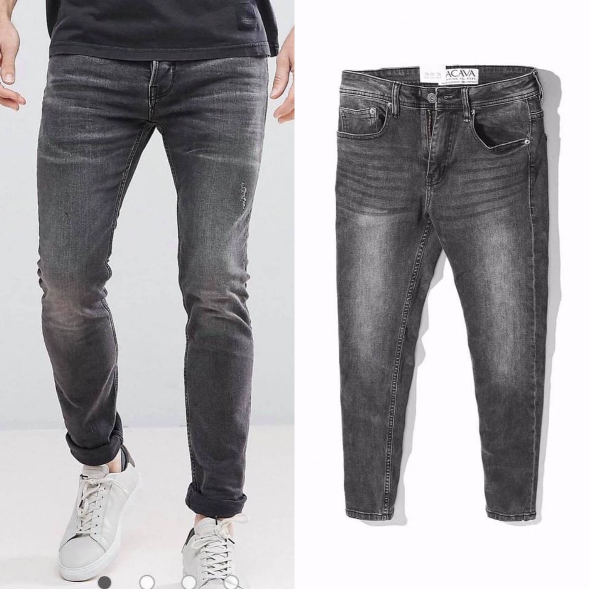 QUẦN JEAN NAM XÁM XƯỚC 1023 THỜI TRANG PHONG CÁCH CAO CẤP GIÁ RẺ VIET FASHION