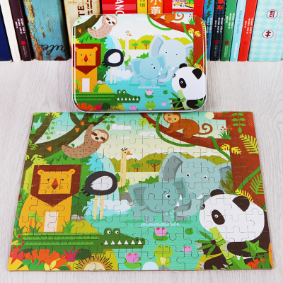 Bộ xếp hình hộp sắt 120 miếng ghép - bookidvn