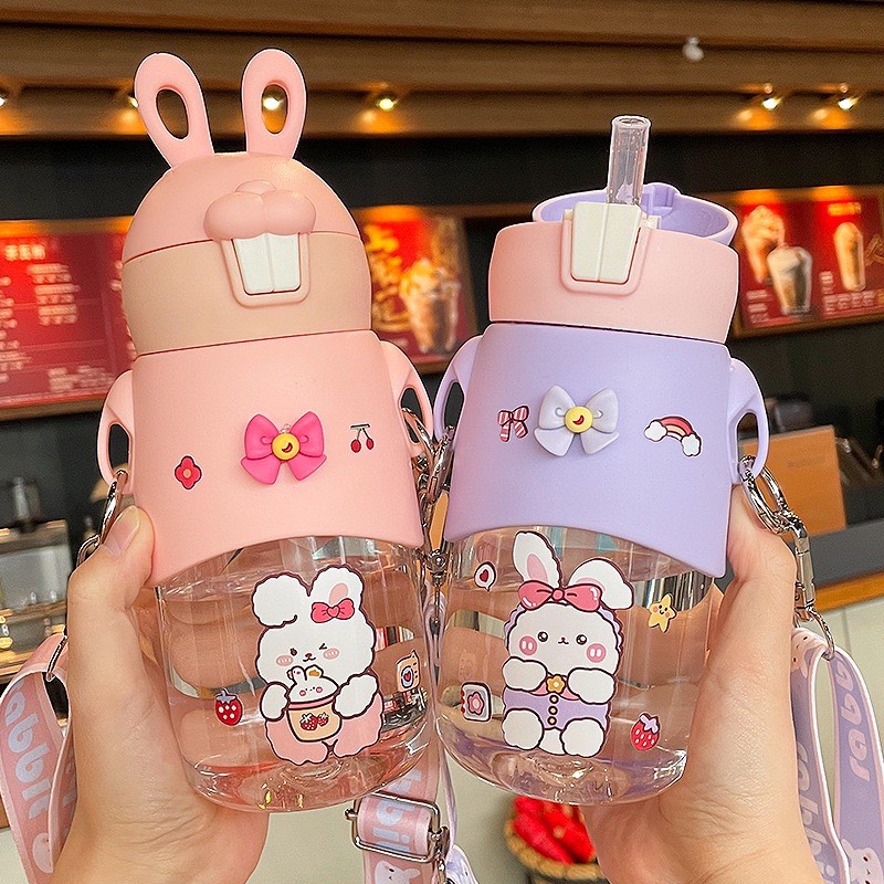 Bình nước hình thỏ 600ML Kèm sticker