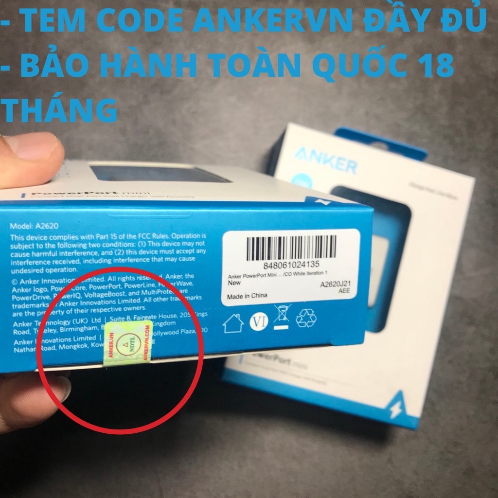 Sạc ANKER PowerPort Mini 2 cổng USB 12W - A2620