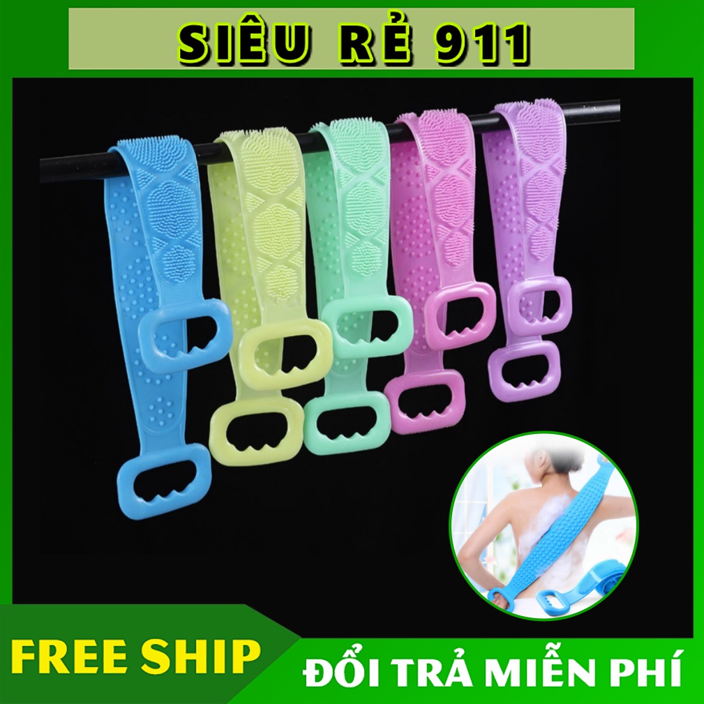 Dây Tắm Chà Lưng Silicone 2 Mặt