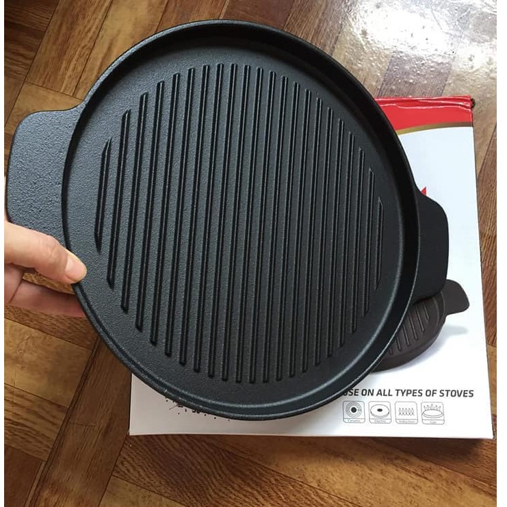 Chảo nướng tròn gang Rapido size 26cm